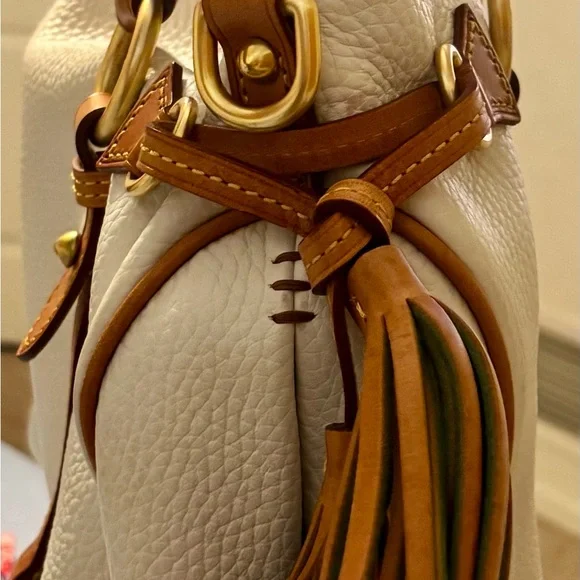 Dooney & Bourke Ivory and Brown Travel Bag - Picture 4 of 11